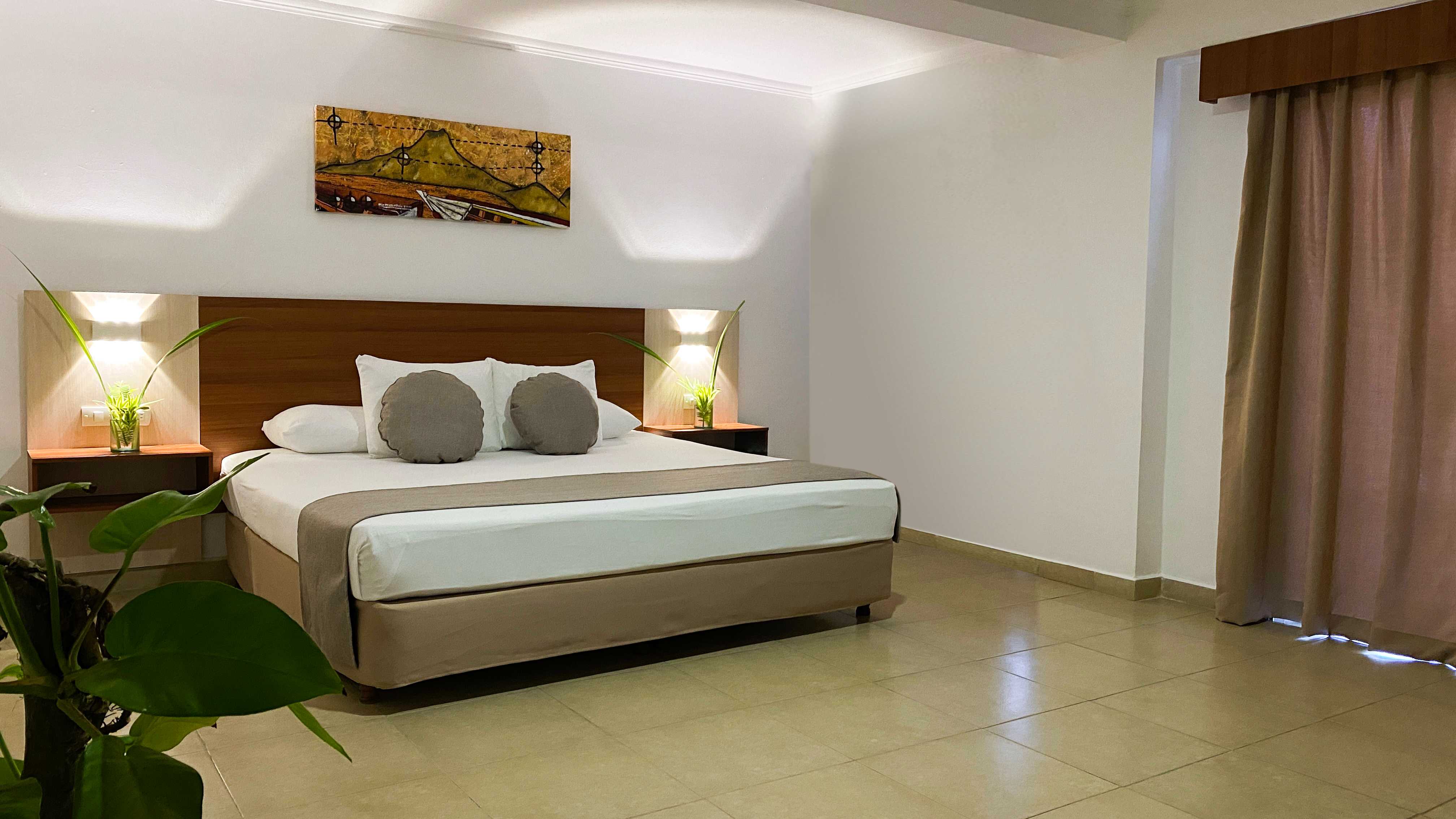 Habitaciones confortables con vistas tropicales